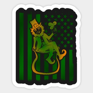 Irish American Leprechaun Sticker